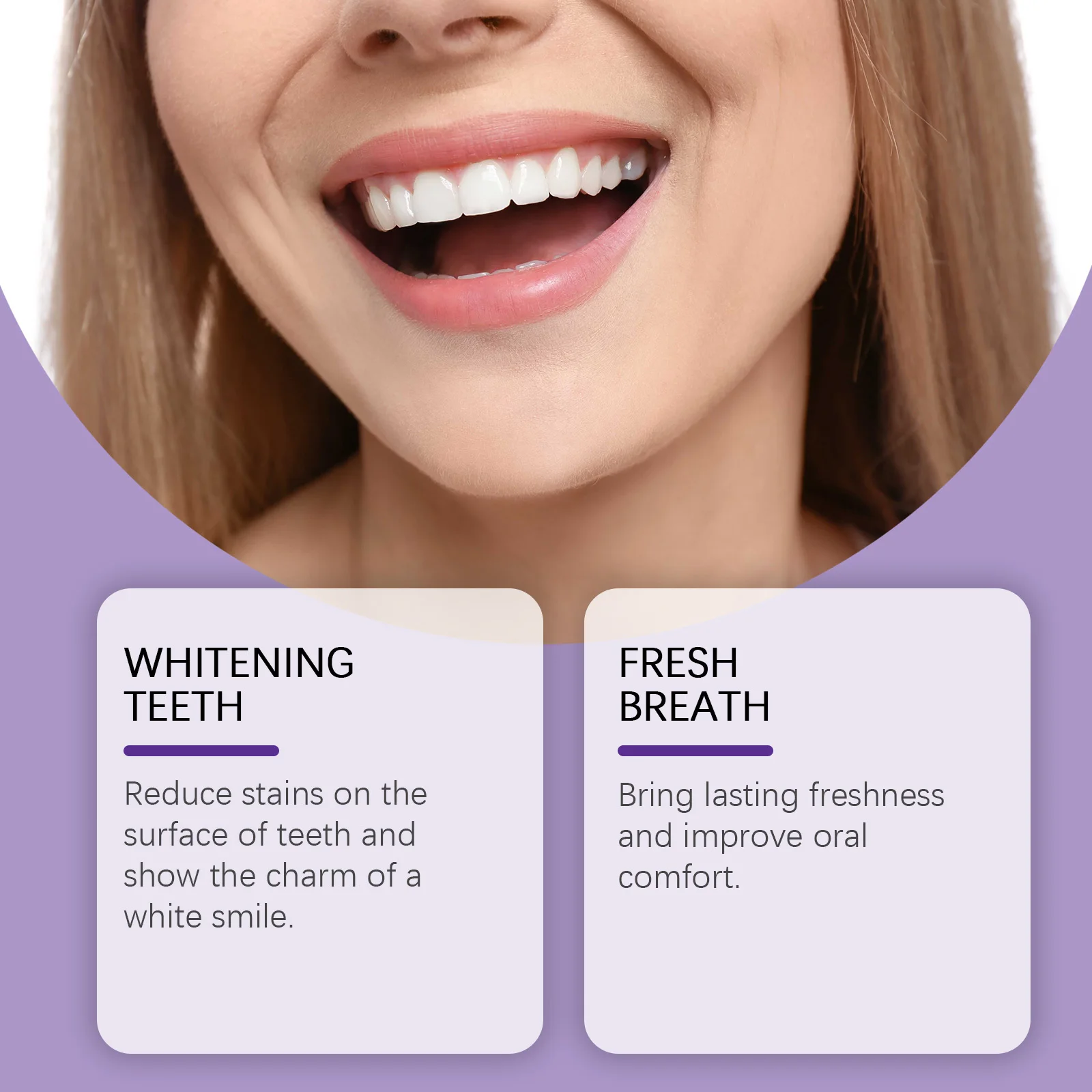 New Purple Teeth Whitening Powder Lasting Fresh Breath Brighten Tooth Repair Gums Strengthen Enamel Deep Cleaning Teeth Powder