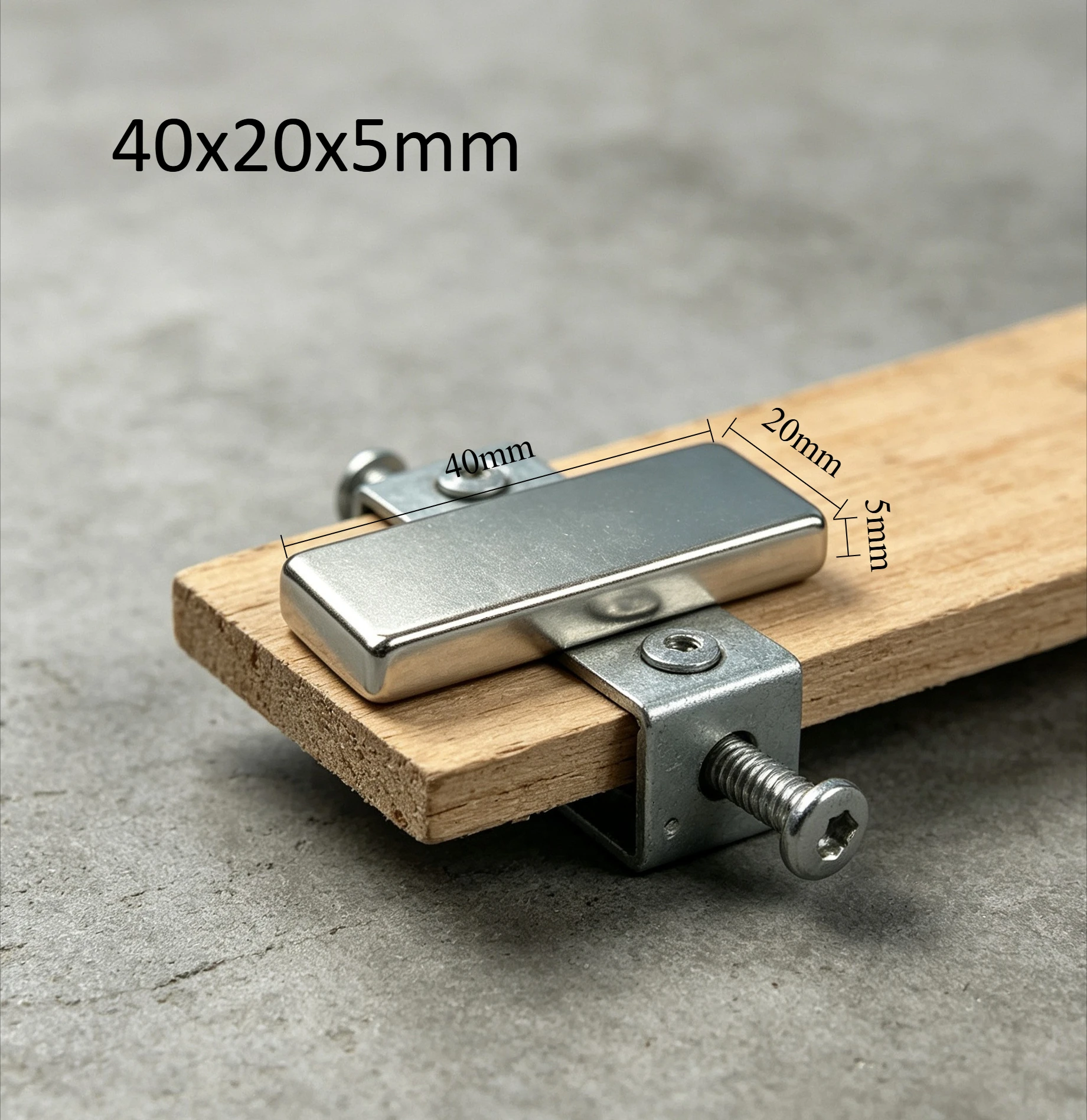 40x20x5mm Big N35 Quadrate Strip Neodymium Magnet NdFeB Permanent Rare Earth Magnet for Hardware Holding DIY Craft Project
