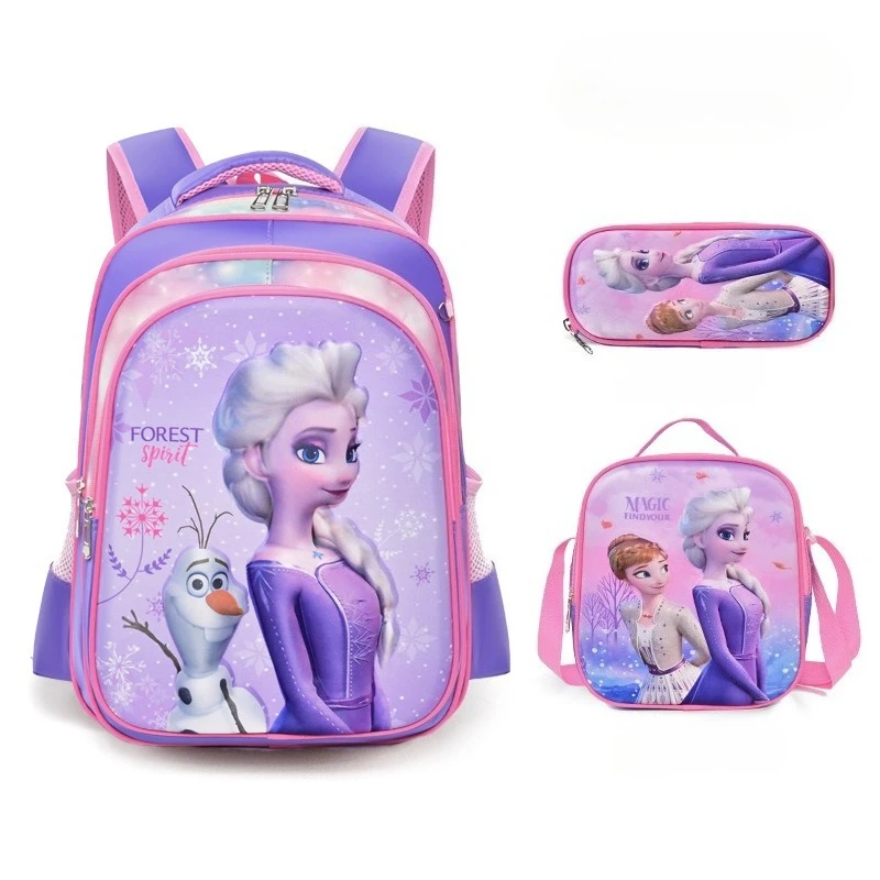 

Disney Children Shoulder Bag Backpack Set for Students Large Capacity Durable cute Breathable Waterproof Ultralight School