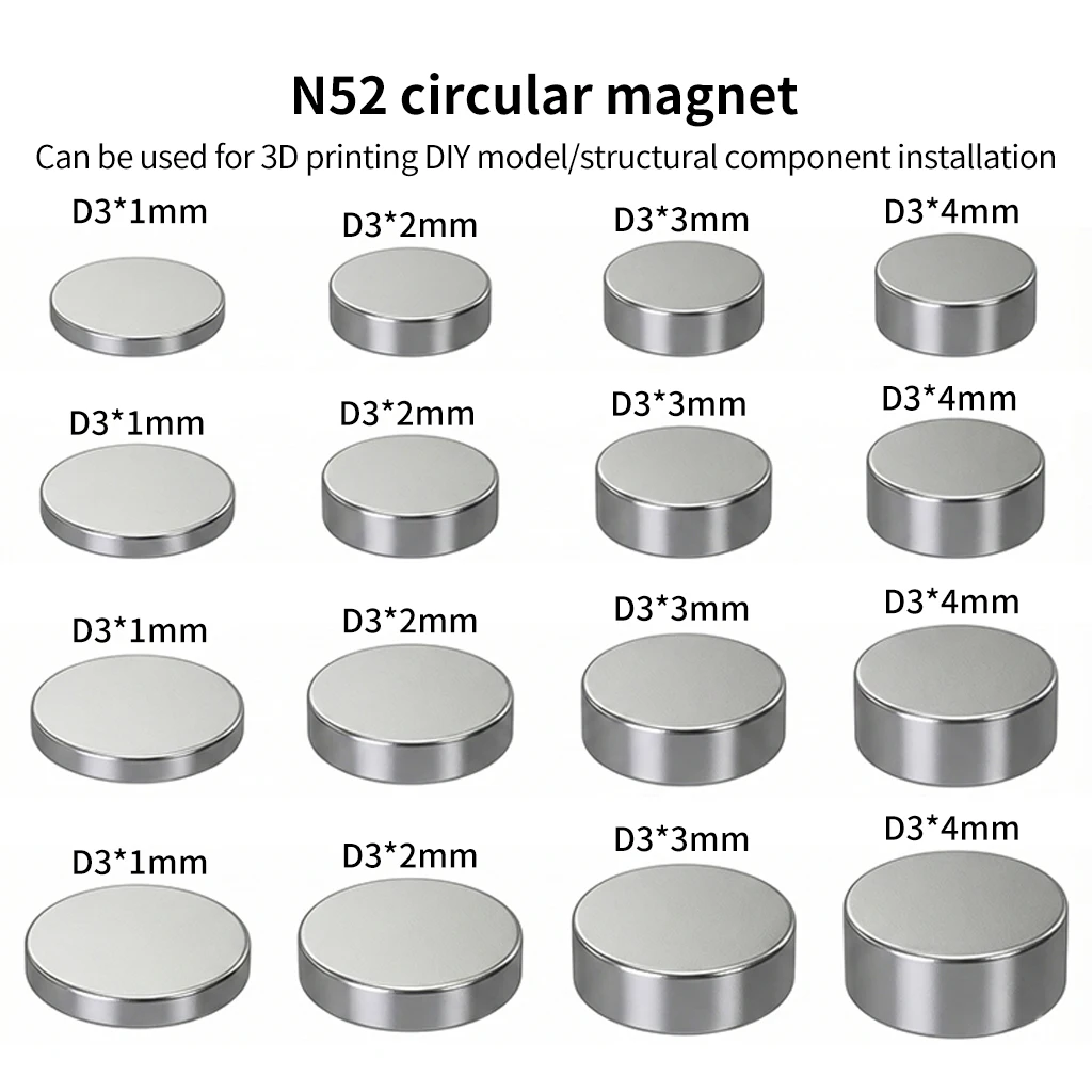 

Tiny Magnets Small Magnets For Bambu Lab Circular N52 magnet DIY Parts for 3D printer parts