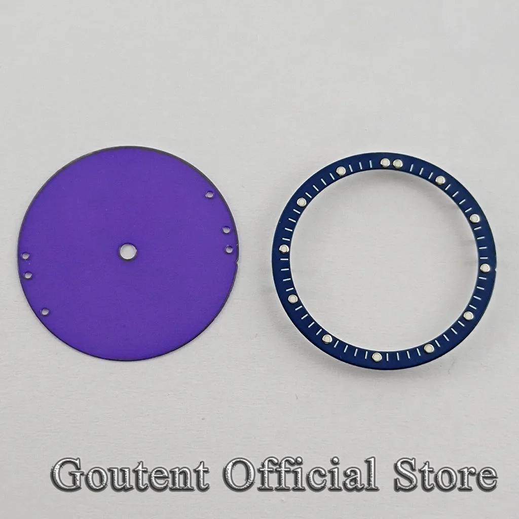 Goutent 28.5mm Black Blue White Perspective Dial See-through Fit NH70 NH72 Automatic Movement Spare Parts Accessories