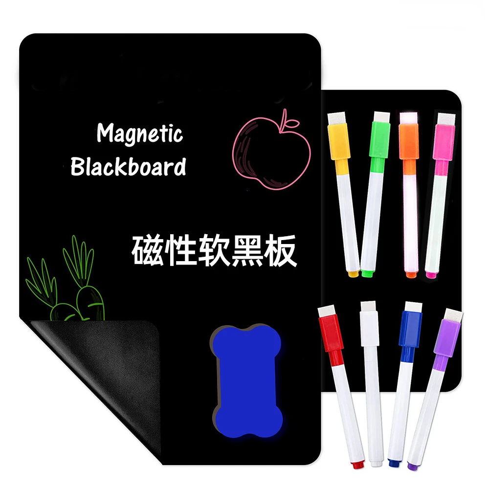 

A3/A4 Magnetic Soft Blackboard Refrigerator Sticker Hot Selling PET Children's Writing Whiteboard Office Home Use