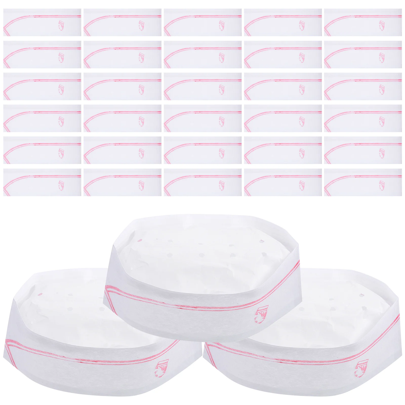 

40 Pcs Disposable Chef Hat Catering Equipment Hats Restaurant Food Hair Loss Prevention Paper On-time Bakery