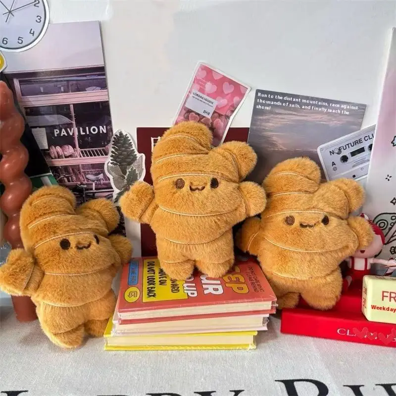 1/2 PCS Creative Cute Ginger Plush Doll Toys Keychain Pendant Bag Hanging Decoration Backpack Charm Birthday Gift Couple Keyring