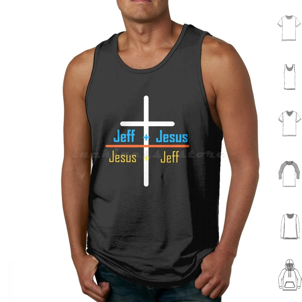 Jesus And Jeff-Jeff And Jesus Tank Tops Vest Sleeveless Jesus The Big Lebowski Jeff Bridges The Dude Bowling John Goodman