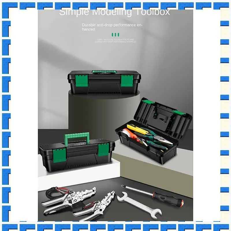 ABNG 10-дюймовый ящик для инструментов, пластиковый ящик для хранения инструментов с ручкой для ремонта столярных работ и электриков, портативный ящик для хранения инструментов