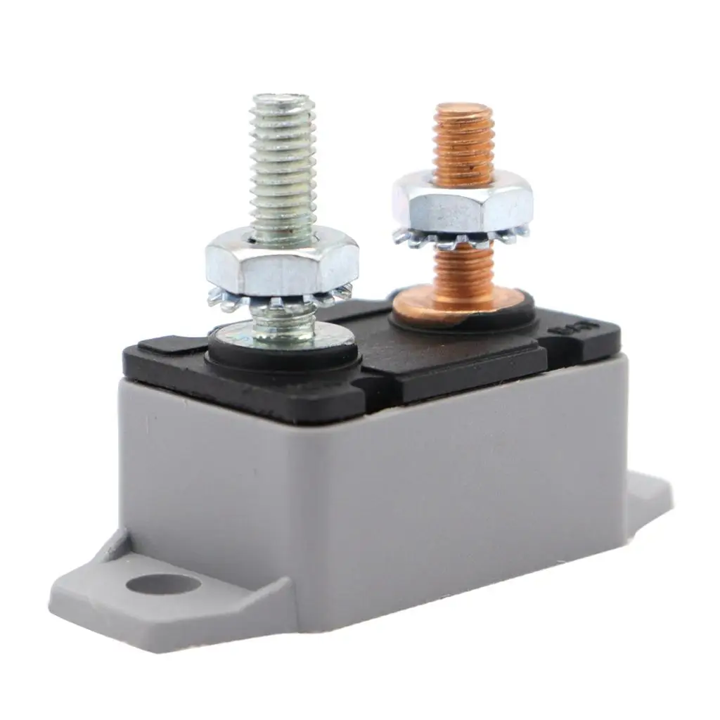 15A Boat Car Circuit Breaker Automatic Reset Fuse Stud Bolt IP66 Waterproof for Auto Marine Protection
