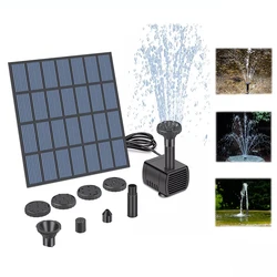 Zasilana energią słoneczną pompa wodna Solar Fountain Pond Pump Kit Solar Water Pump Zestaw do kąpieli dla ptaków Ponds Garden Fish Tank