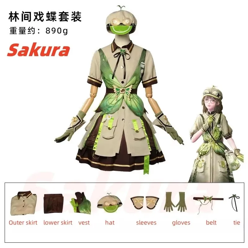 

Nikki Cosplay Anime Infinity Nikki Green Lolita Dress Open World Uniform Forest Set Halloween Party Outfit For Women SKIRTS