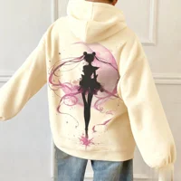 Sailor Moon Anime Women Men Hoodie Oversized Casual Streetwear Kawaii Print Pullover Sweatshirt Spring Autumn Trendy Y2k Unisex 3