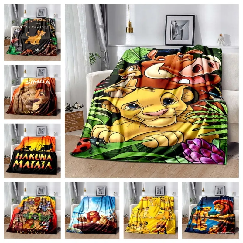 

MINISO Lion King Simba Cartoon Flannel Blanket Home Warm and Comfortable Adult and Children Gift Sofa Bed Outdoor Travel Carpet