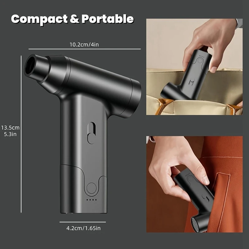 Plumero de aire comprimido, soplador de aire portátil de 11000RPM y Mini aspiradora inalámbrica para teclado de ordenador de casa y coche
