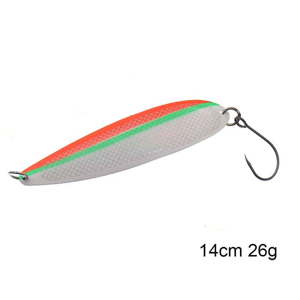 Metal Trolling Spoon  14cm 26g thin Spoon Lure Fishing Lure Hard Bait Spinner Bait Isca Artificial Peche Fishing Tackle