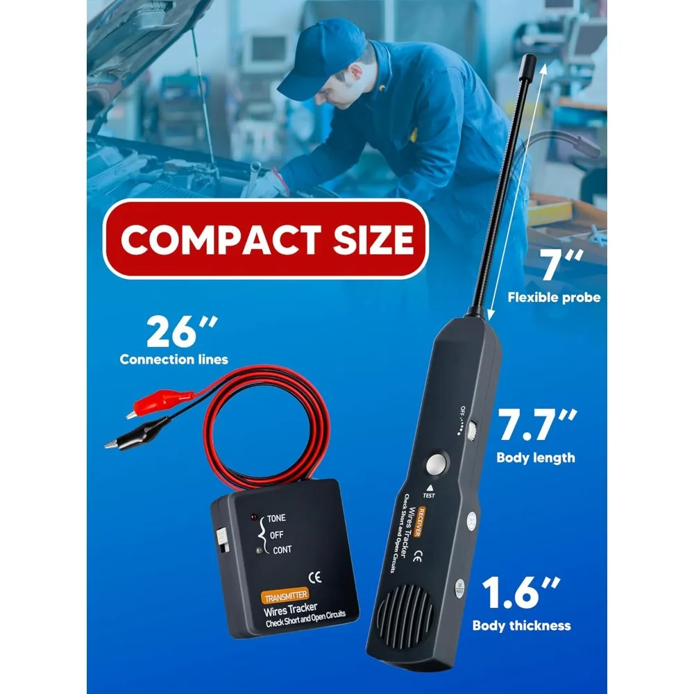 Automotive Circuit Tester Circuit Tracer Automotive Short Circuit Finder Quickly Detect Breaks, Leaks,Open Connections DC 6-42V