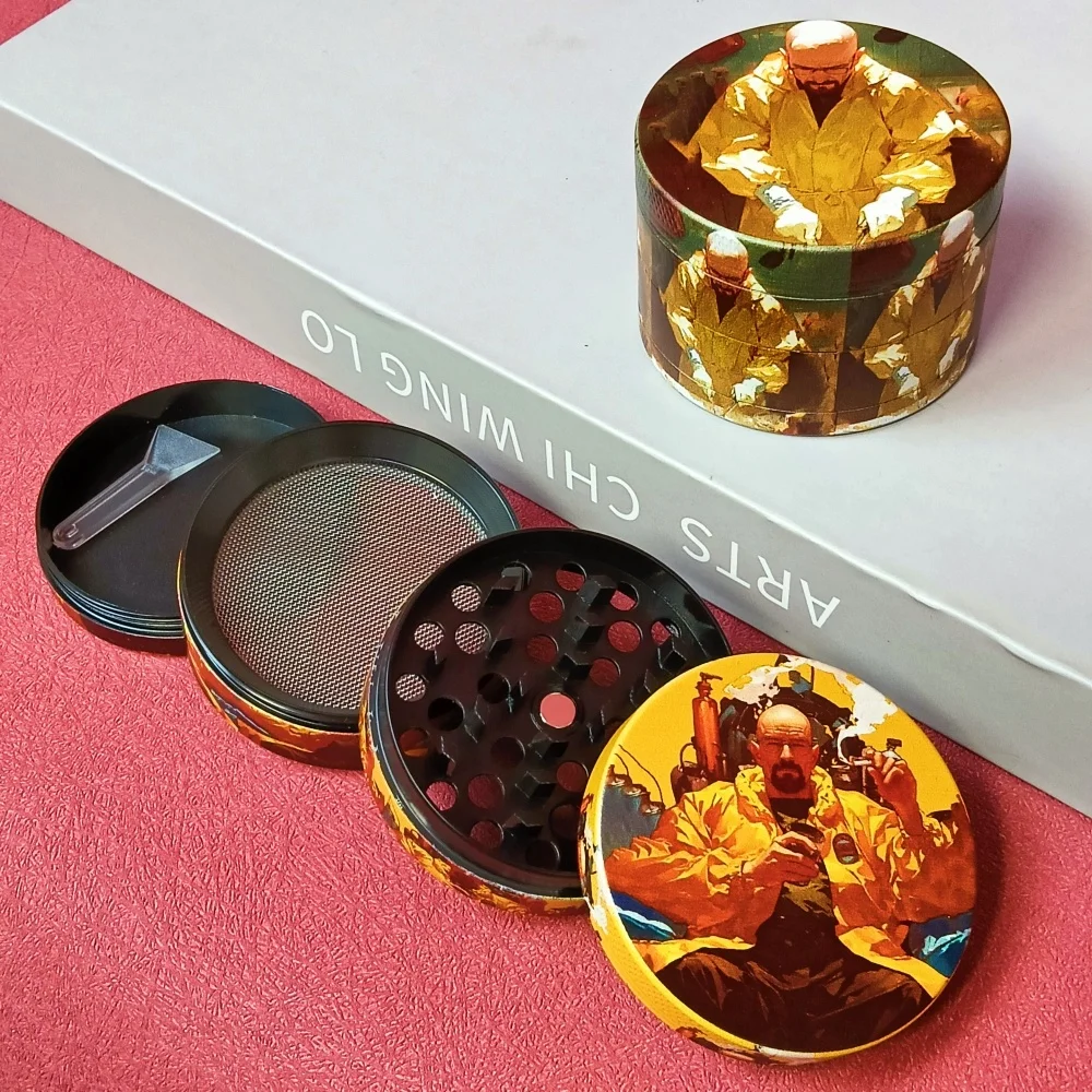 2in Man Herb Grinder Gridner Metal Mill Spice Manual 4-layer Pestle Mortar Salt Pepper Tobacco Grass Smoke Cigarette Tool