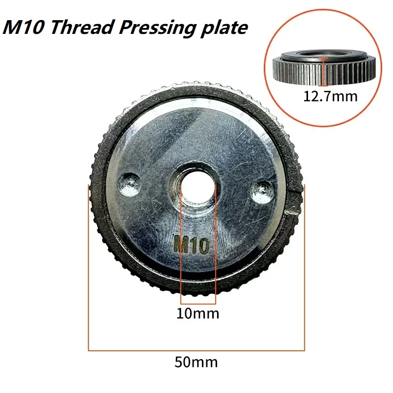 Imagem -02 - Placa de Pressão com Travamento Automático para Rebarbadora Fixação Rápida Porca de Liberação Rápida Acessórios de Ferramentas Elétricas M10