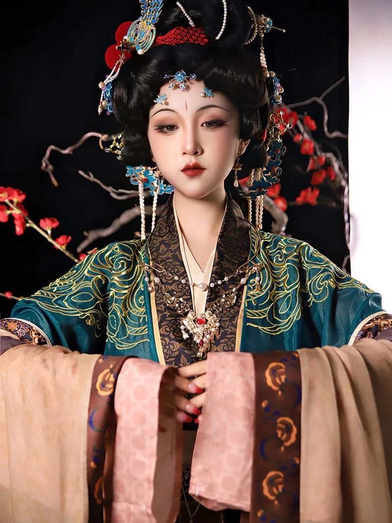 Dp18 2024 Nieuwe Vrouwen Hanfu Restauratie Geborduurde Hanfu Onsterfelijke Figuur Traditionele Verbeterde Zijden Grote Mouwen