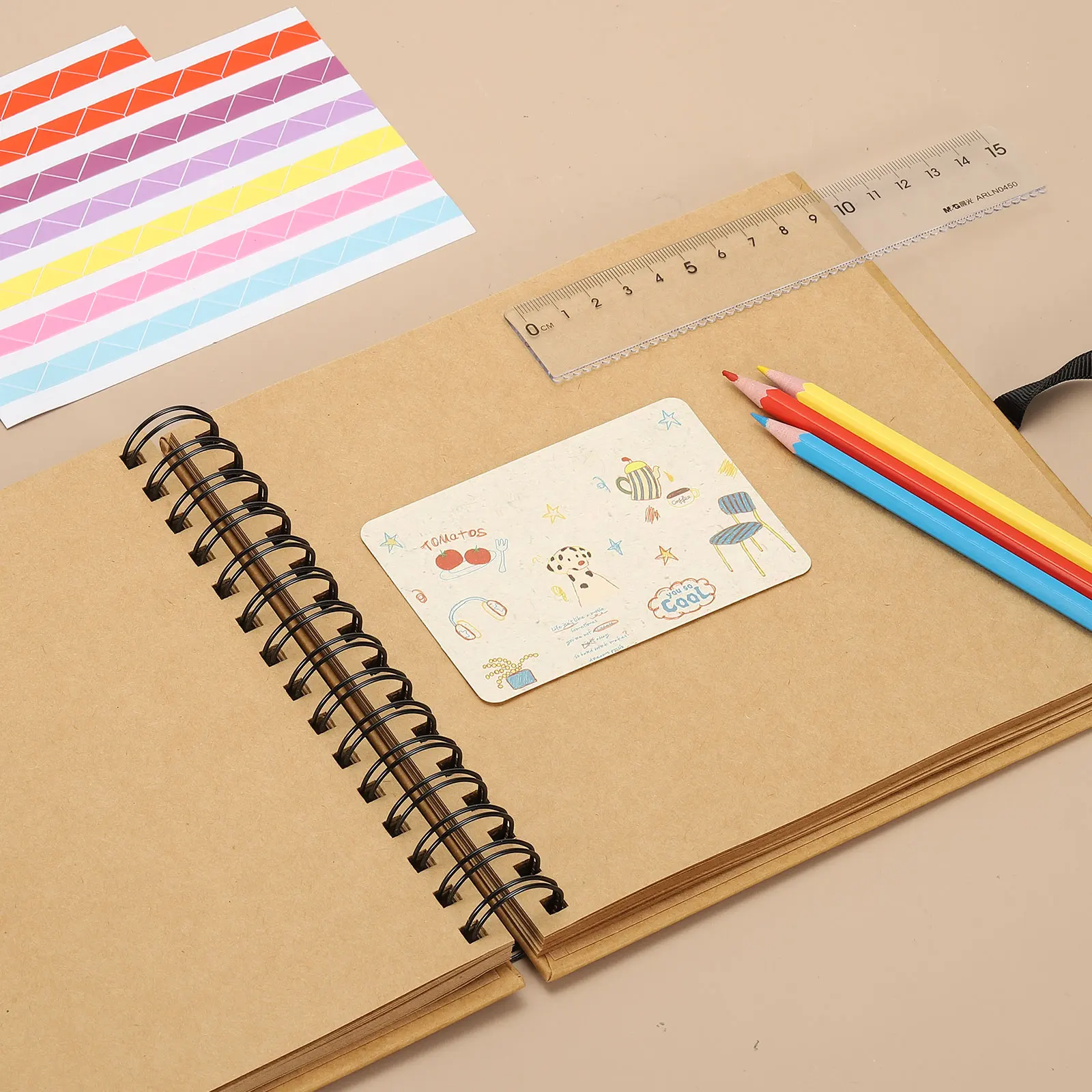 1/2 قطعة ألبومات الصور سجل القصاصات غلاف فني سكرابوكينغ كتاب ألبوم بها بنفسك لوازم مع الشريط الزفاف هدية للذكرى السنوية كتاب الذاكرة