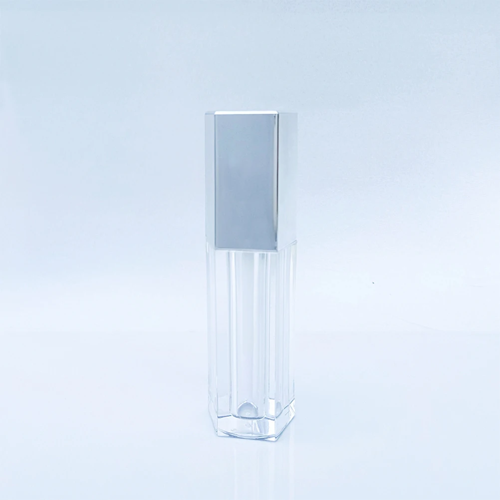 3 قطع من أحمر الشفاه DIY أنبوب خماسي محمول فارغ زجاجات ملمع الشفاه للسفر حاوية زيت الشفاه الصغيرة باللون الفضي والذهبي #5