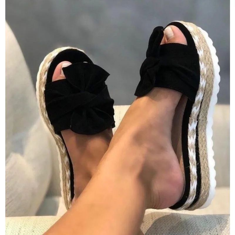 

Ladies Shoes High Quality Summer Women's Slippers Solid Color Outdoor Platform Water Proof Concise Casual Sandals Plus Size 43