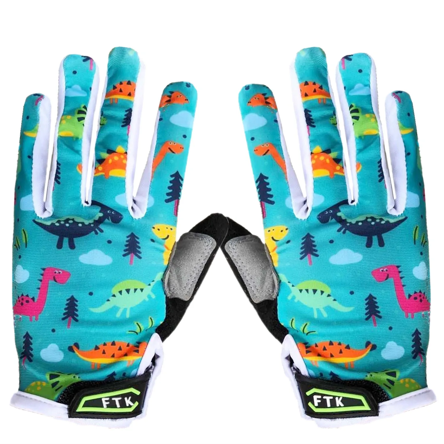 Kids Cycling Gloves Boys Girls Youth Full Finger Pair Dirt Bike Riding Touch Screen Bicycle