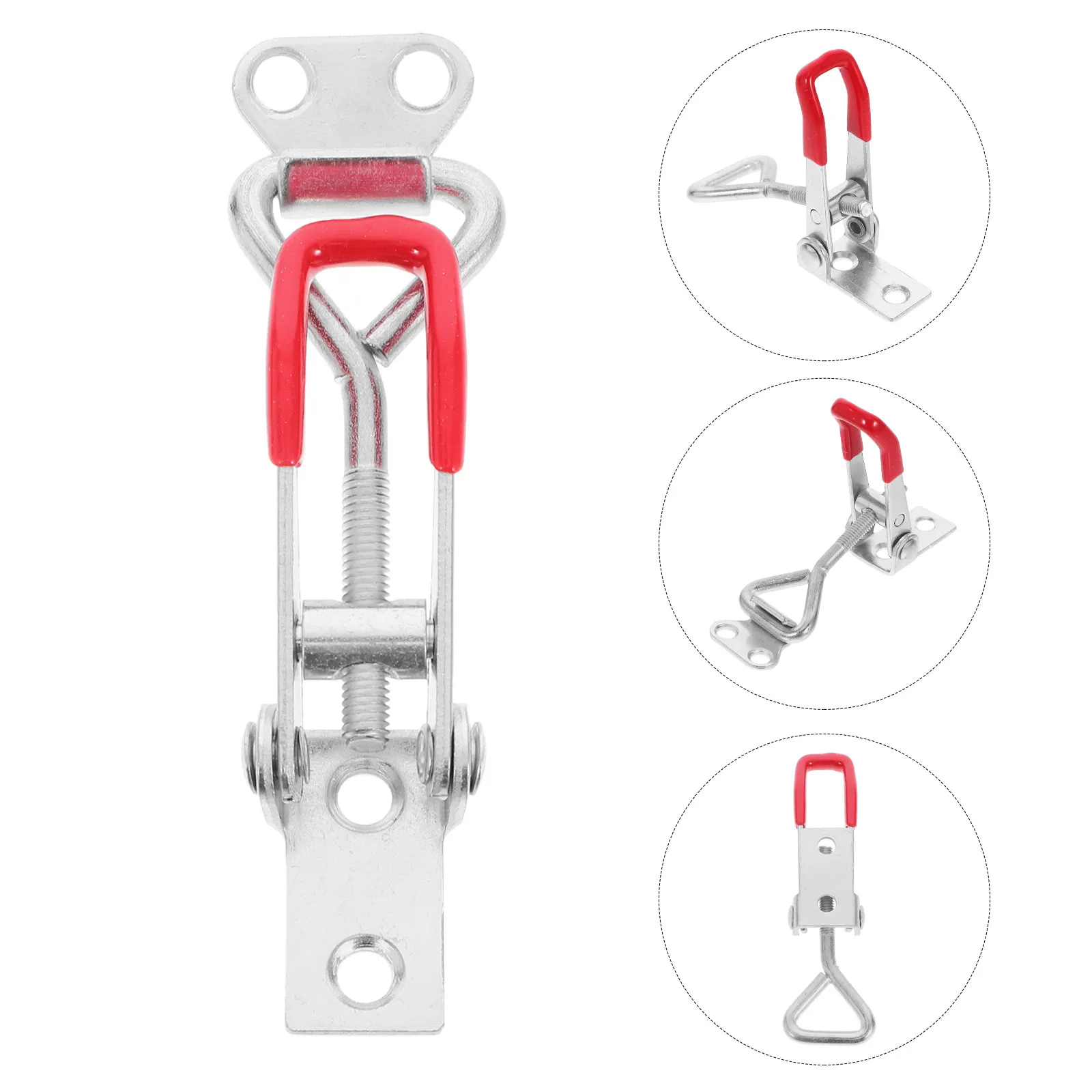 4Pcs Adjustable Toggle Latches Heavy Duty Clamp Style Locks Made of Sturdy Galvanized Iron 360Lb Weight Capacity for Doors