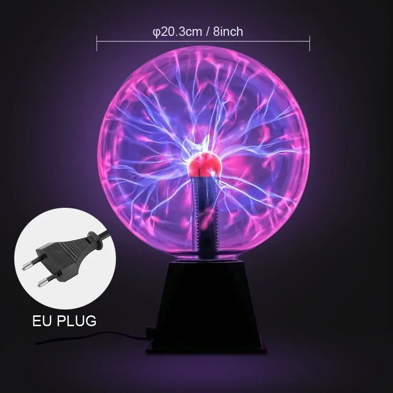 3/4/5/Zoll Neuheit Magie Kristall Plasma Kugel Touch Lampe LED Nachtlicht Kind Geburtstag Weihnachten Geschenk Dekor elektro statischen Blitz