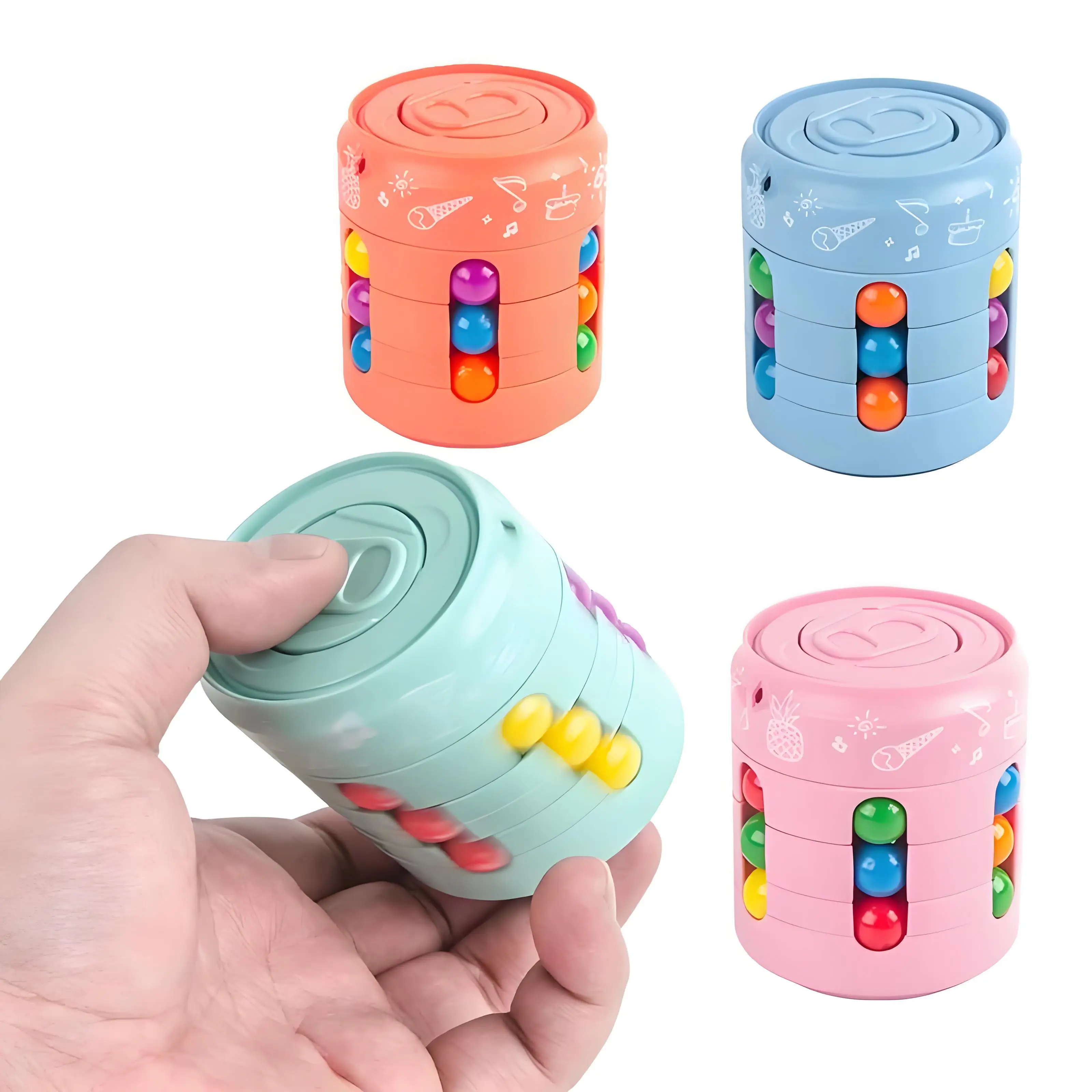 ماجيك الدورية الفول لغز مكعب لعبة أطفال الكبار الإصبع تململ الإجهاد الإغاثة لعبة مونتيسوري التعليم لعب للأطفال هدية
