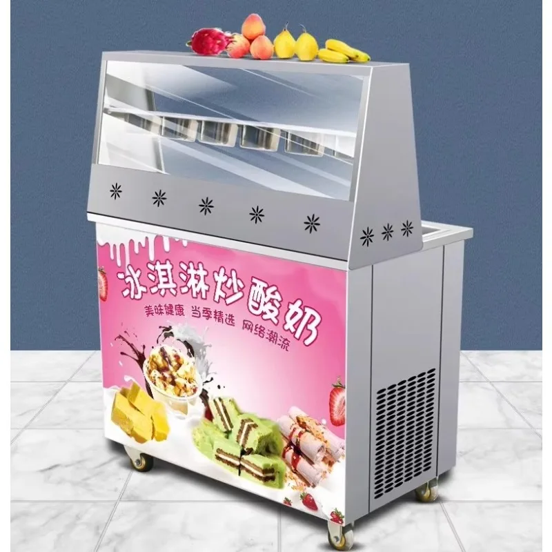STLF Tailandia Vietnam nueva pequeña máquina comercial de helado máquina de hacer rollos máquina de helado frito de sartén plana