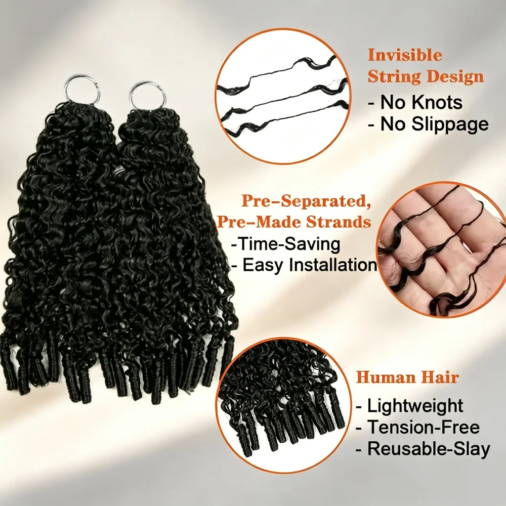 Deep Wave Feathered Crochet Hu - đánh giá và giá Hair Bundles