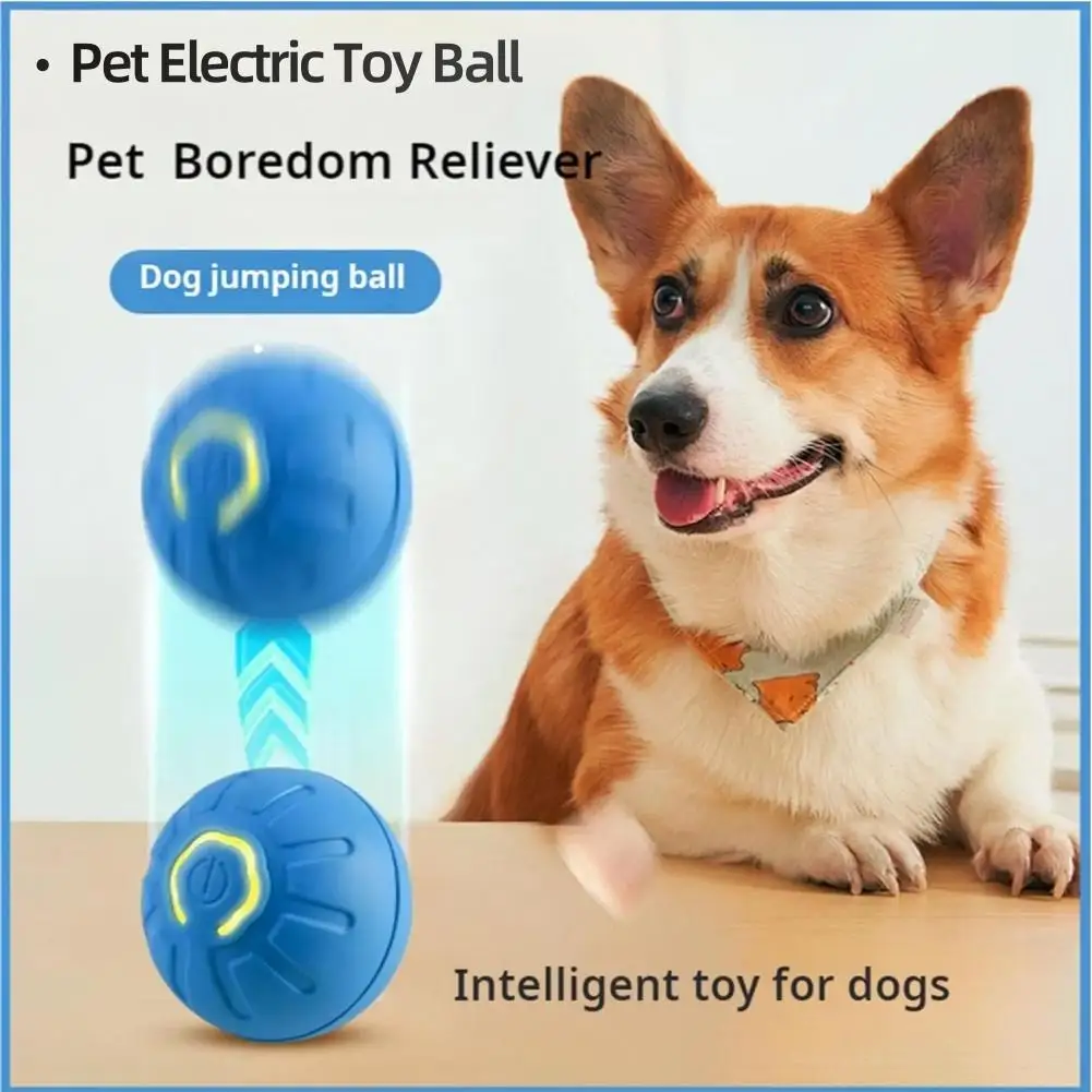 Dog Toy Ball Automatic Bouncing Ball For Dogs Puppy Essentials Vibrating Cats Toy Ball Dog Birthday Interactive Pet Toys