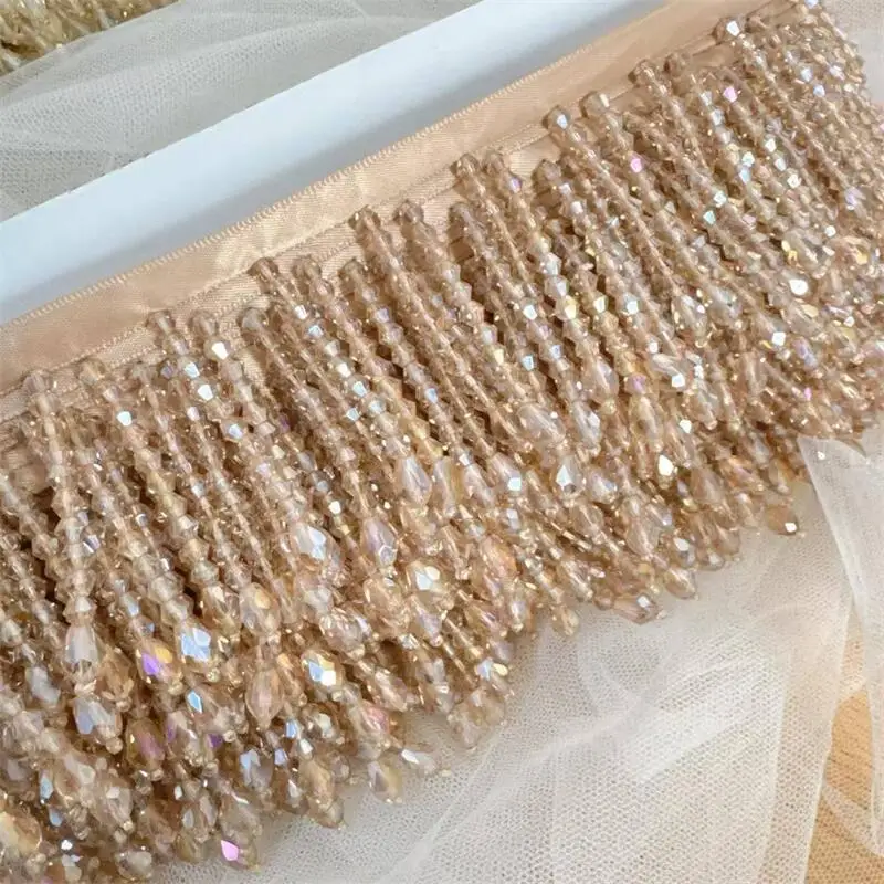 22 kleuren kristallen kwastjes kralen kanten rand. Kwastje kant decoratie schoenen ornamenten veelkleurig hangend kralengordijn