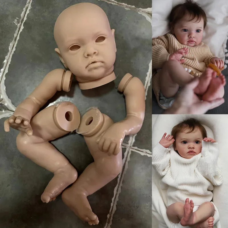 20inch Chantal Reborn Doll Kit Unfinished Unpainted Doll Parts with Cloth Body and Eyes