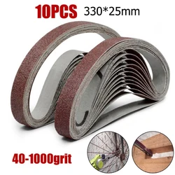 10pcs 25*330mm Sanding Belt 40-1000Grit Grinding And Polishing For Small Abrasive Belt Machine Grinding Polishing