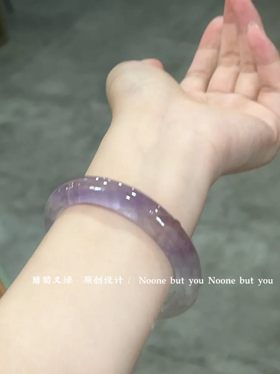 

Mashed taro purple bracelet lychee frozen gradual change violet crystal bracelet