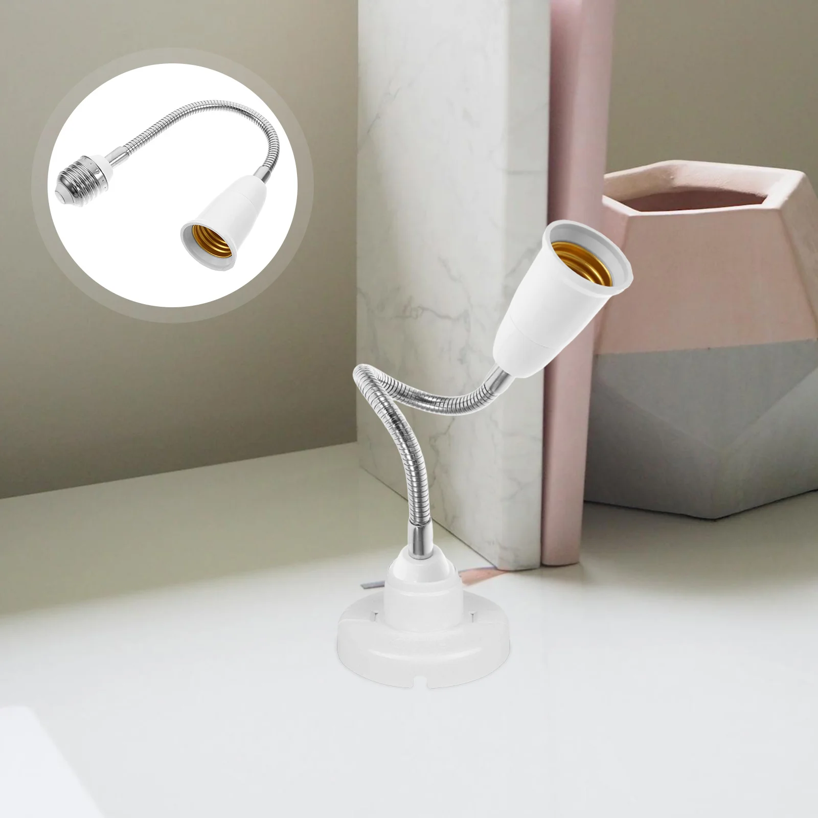 

Light Bulb Socket Converter Universal Joint Multi-Directional Adjustment Extended Design for Various Lighting Fixtures Indoor