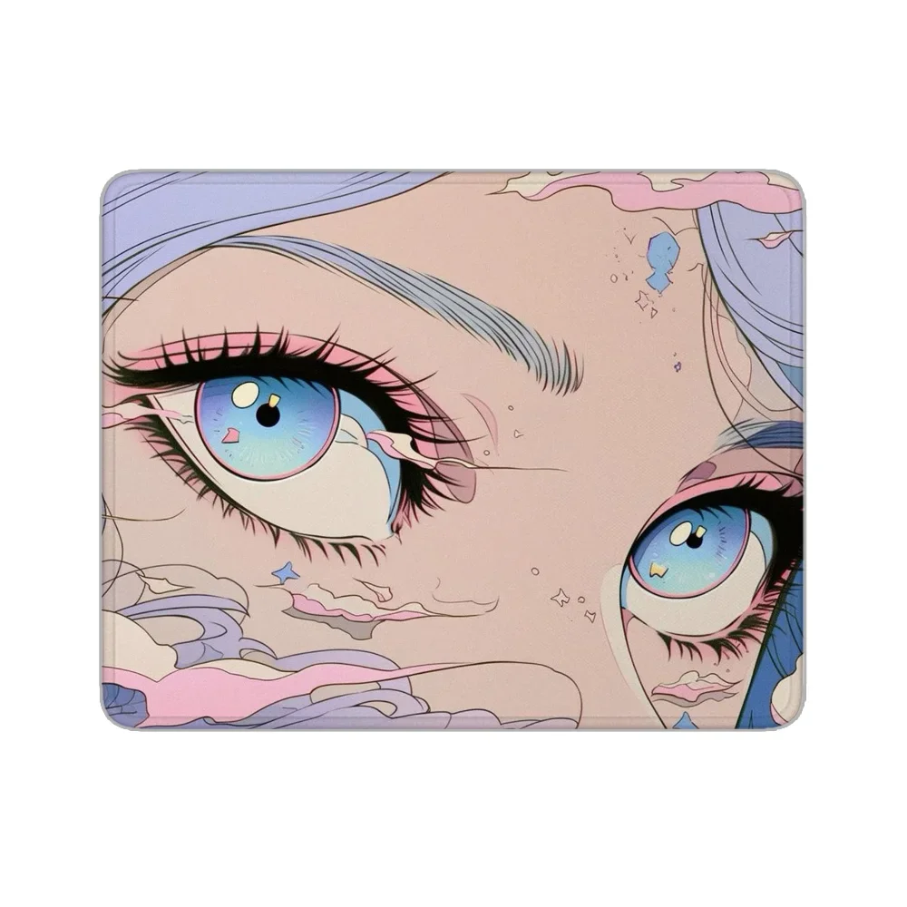 Mouse Pad Eye Painting Desk Mat Pc Accessories Gaming Anime Mousepad Company Gamer Girl Game Mats Mause Laptop Computer Table