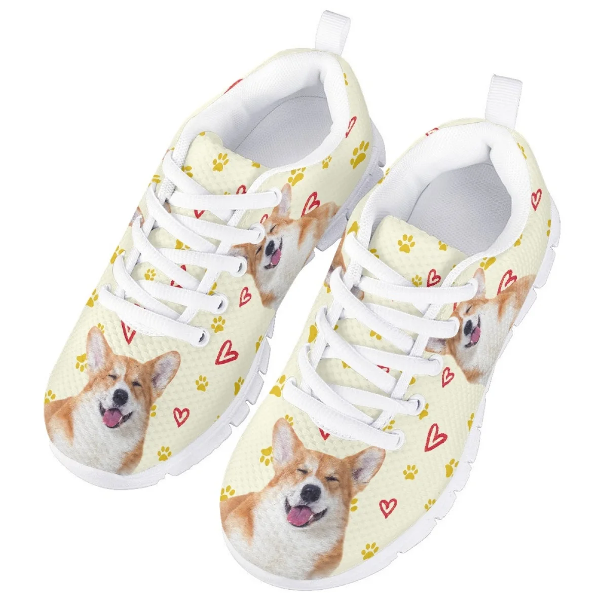 Kawaii corgi Kinder laufschuhe für Jungen Mädchen atmungsaktive Laufschuhe tragen widerstands fähige runde Zehen Jogging wohnungen zapatilla