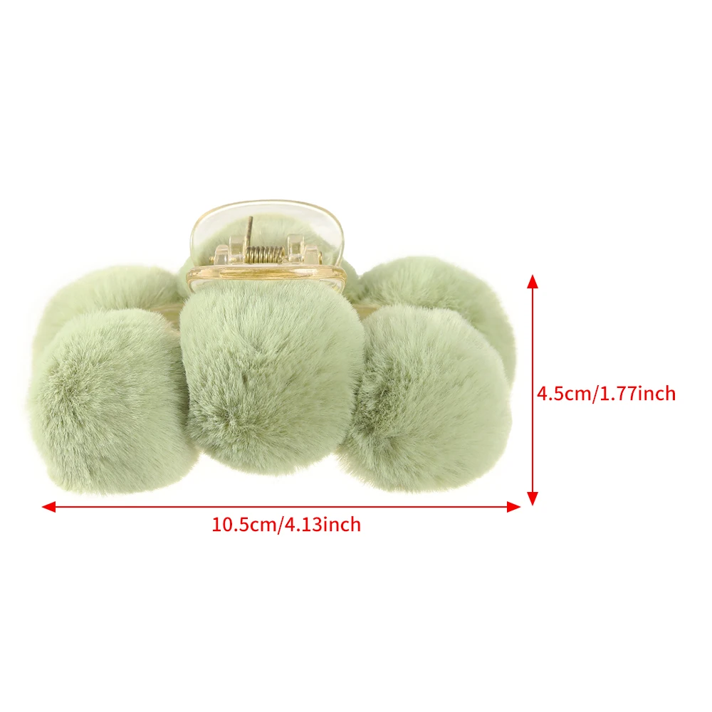 New Cute Plush Artificial Fur Crab Hair Clip For Girls Rabbit Hair Claw Clip Hair Clip Claw Female Hair Clip Hair Accessories