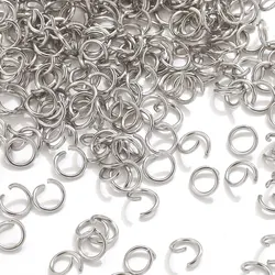 200pcs/lot Stainless Steel Open Jump Ring Connectors For Diy Jewelry Making Findings Split Rings Connectors Jewelry Accessories