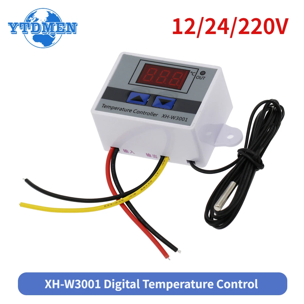 XH-W3001 Digital Control Temperature Microcomputer Thermostat Switch Thermometer New Thermoregulator 12V/24V/220V 10A