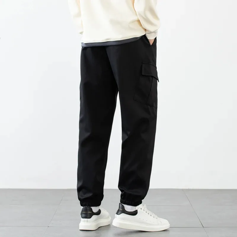 

Men's Pure Cotton Large Pocket Casual Trousers Spring Autumn Versatile Student Style Trendy Versatile Bottoms