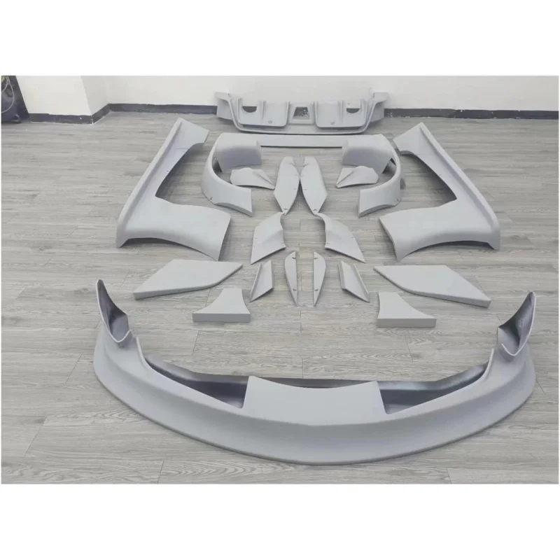 Suitable for Car Wide Body Kit Front Bumper Side Skirts Rear Diffuser Lip Spoiler Wing Racing Car Parts Compatible with Toy