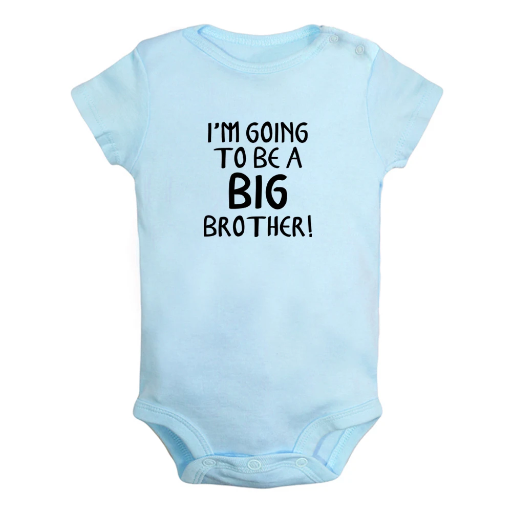 

I'm Going to be a Big brother Cute Fun Print Baby Rompers Boys Girls Bodysuit Infant Short Sleeves Jumpsuit Kids Soft Clothes