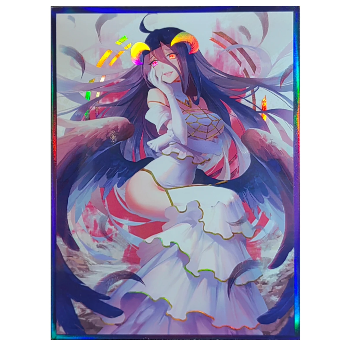 60pcs 67x 92mm Overlord Holographic Cover for TCG/PKM Standard Size Trading Cards Anime Printing Outer Card Sleeves Protectors