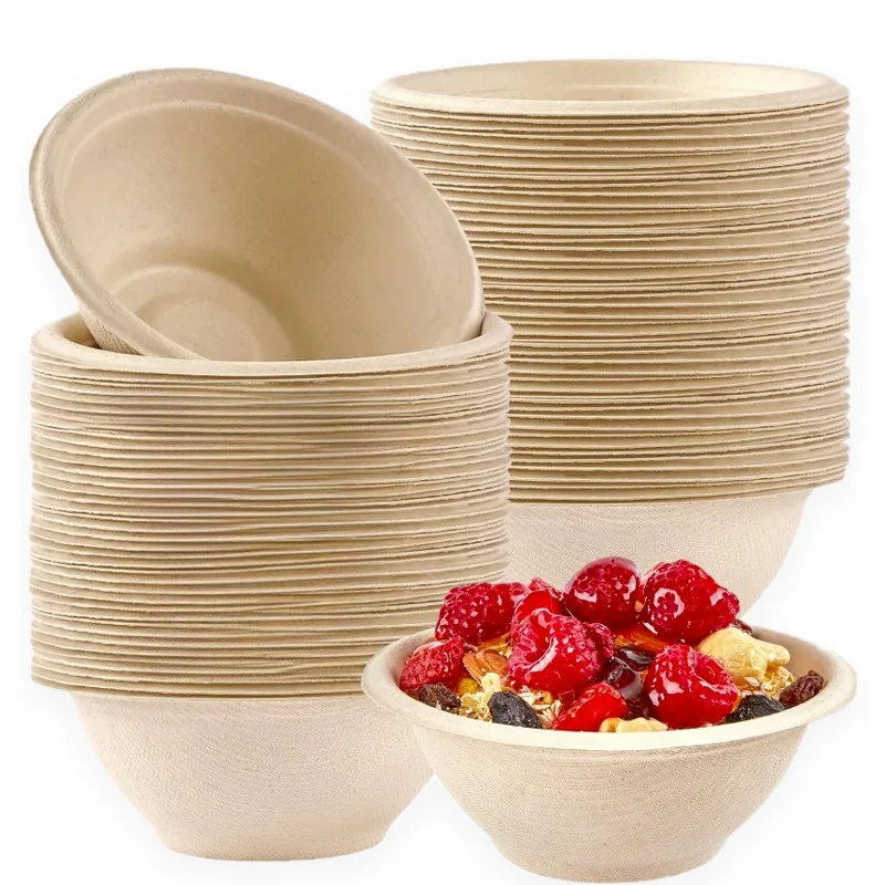 Disposable Paper Bowls Biodegradable Paper Bowls Family Party Soups Appetizers Desserts Fruit Salads Household Food Containers