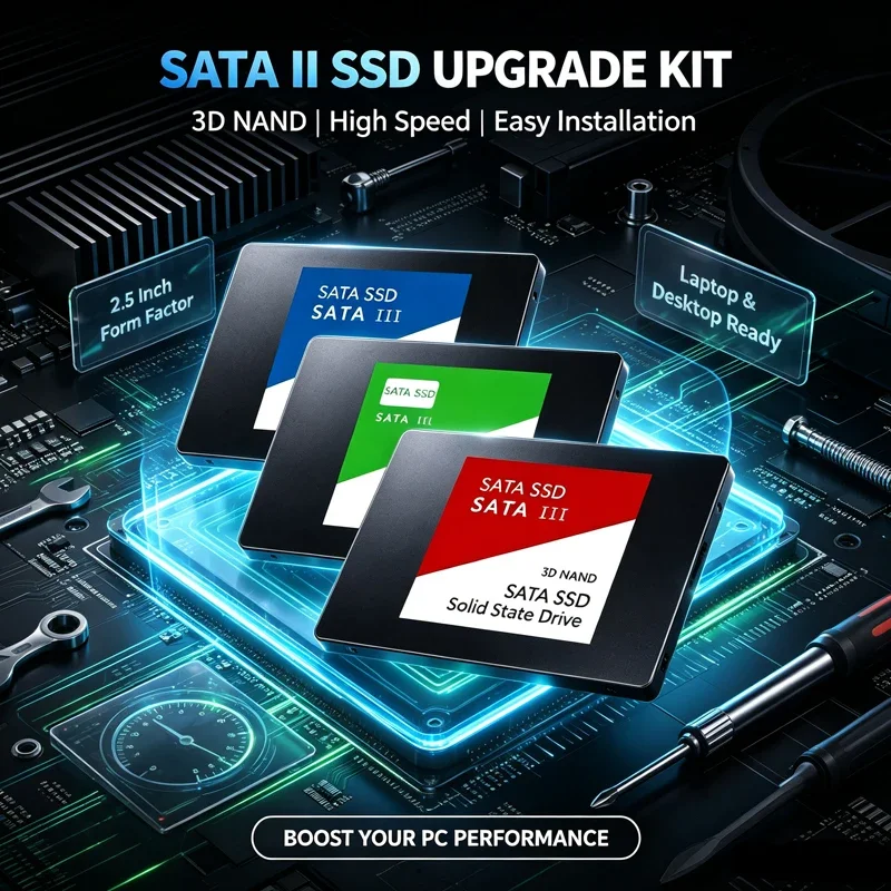 2.5 Inch SATA3 SSD Solid State Drive 3D NAND Reliable Disk, Wide Compatibility For Laptop Desktop Microcomputer PC, Fast Boot