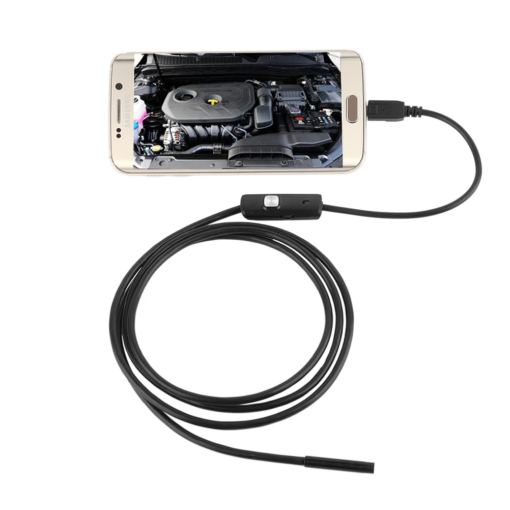 

5M 7Mm 6-Led Ip67 Waterproof Inspection Camera Black Built-In Light Mobile For Ear Nose Throat Hvac Automotive