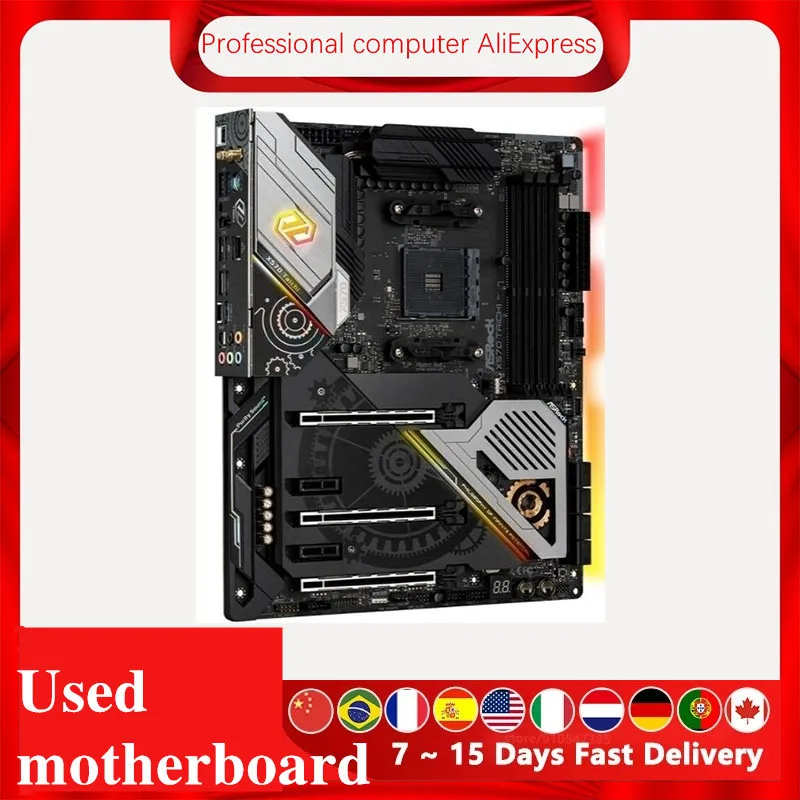 Imagem -03 - para Asrock X570 Taichi Placa-mãe Soquete Am4 Ddr4 para Amd X570 Desktop Original Usado Mainboard