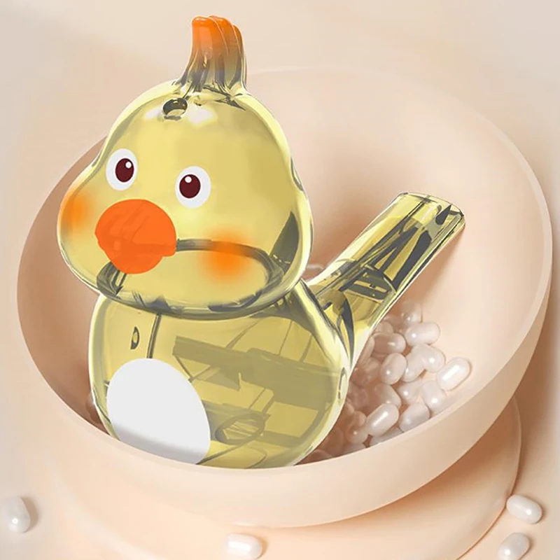1 Stuks Bathtime Muzikaal Speelgoed Cartoon Vogel Fluitje Water Fluitje Vogelvormige Met Lanyard Kleine Muziekinstrument Speelgoed Gift